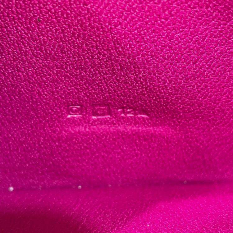 Pre Owned Hermes Bearn Souffle Bifold Long Wallet Rose Shepherd Pink