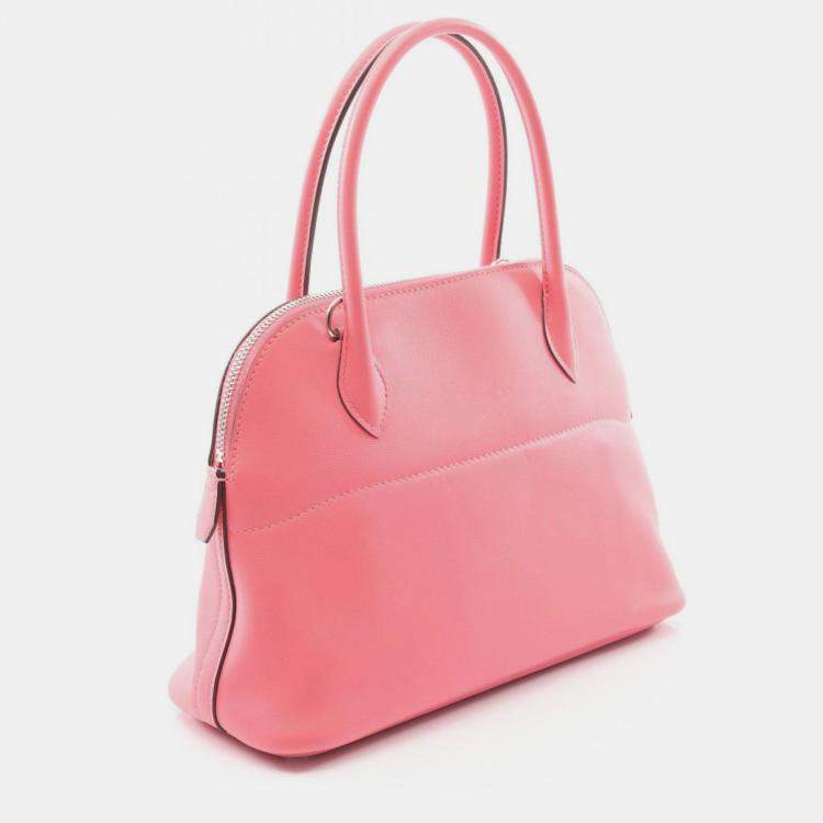 Pre Owned Hermes Bolide Rose Azalee Swift Leather Shoulder Bag