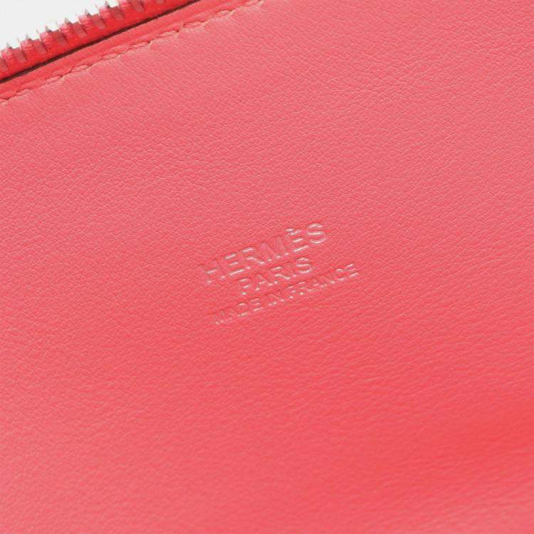 Pre Owned Hermes Bolide Rose Azalee Swift Leather Shoulder Bag