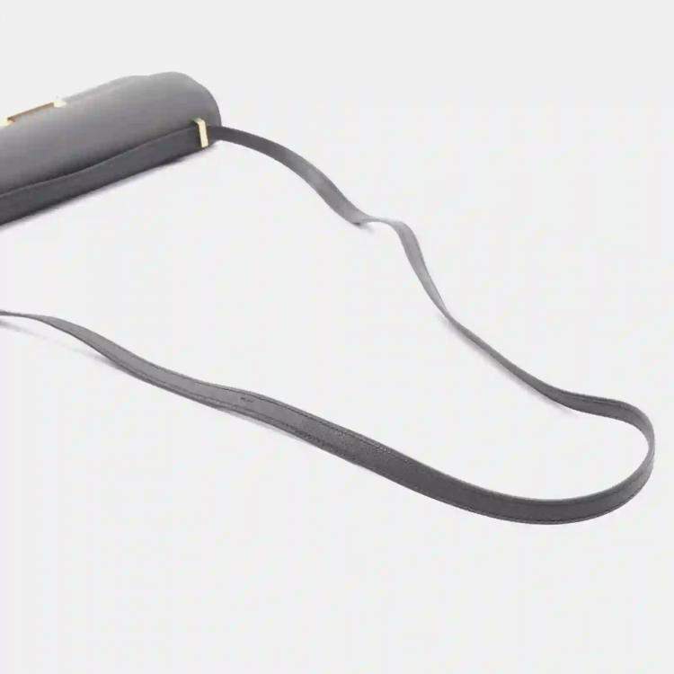 Pre Owned Hermes Constance Elan Black Epsom Leather Shoulder Bag