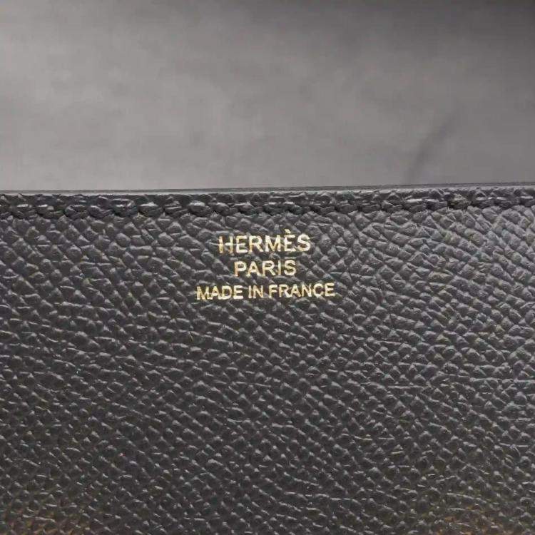 Pre Owned Hermes Constance Elan Black Epsom Leather Shoulder Bag