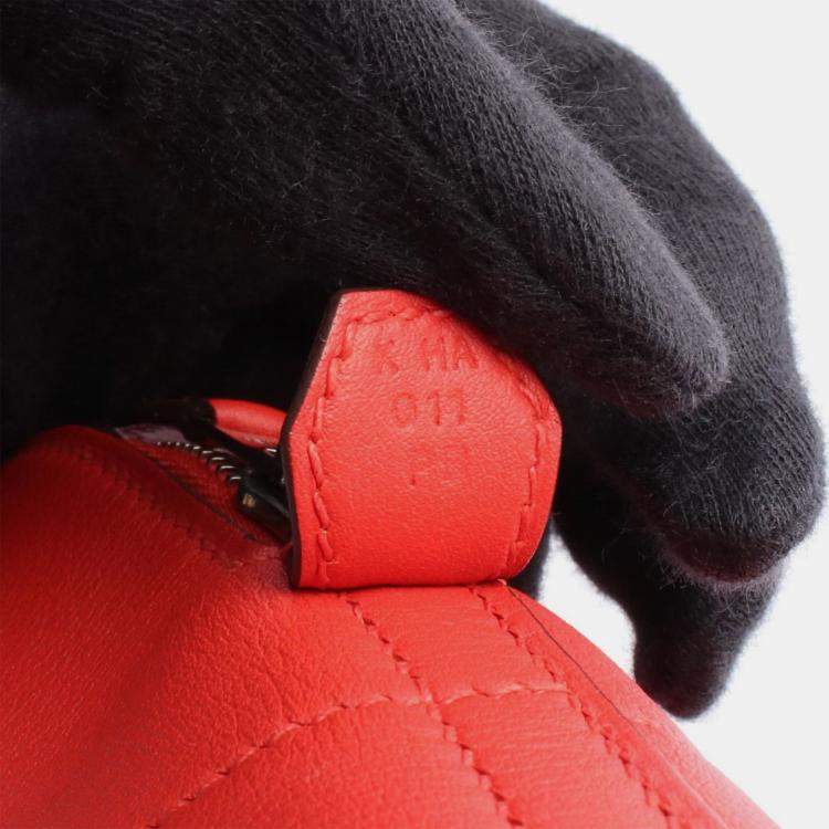 Pre Owned Hermes Bolide 27 Rouge Tomate Swift Leather Shoulder Bag