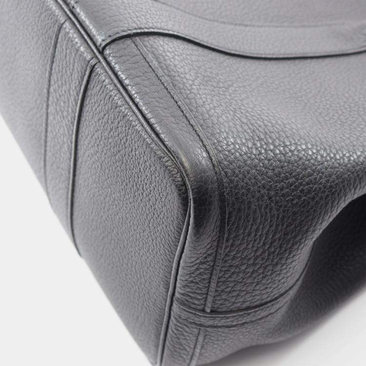 Pre Owned Hermes Garden Party 36 Black Negonda Leather Tote Bag