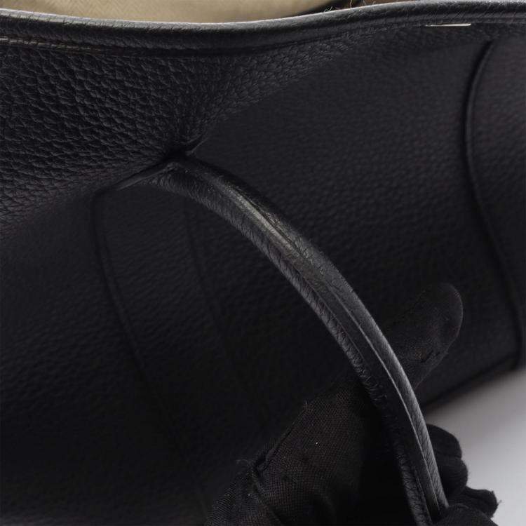 Pre Owned Hermes Garden Party 36 Black Negonda Leather Tote Bag
