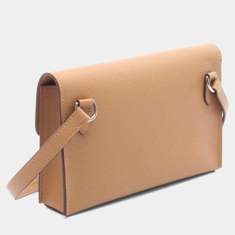 Pre Owned Hermes Hermesnap Go Biscuit Epsom Leather Shoulder Bag