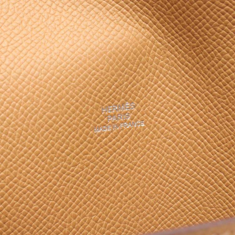 Pre Owned Hermes Hermesnap Go Biscuit Epsom Leather Shoulder Bag