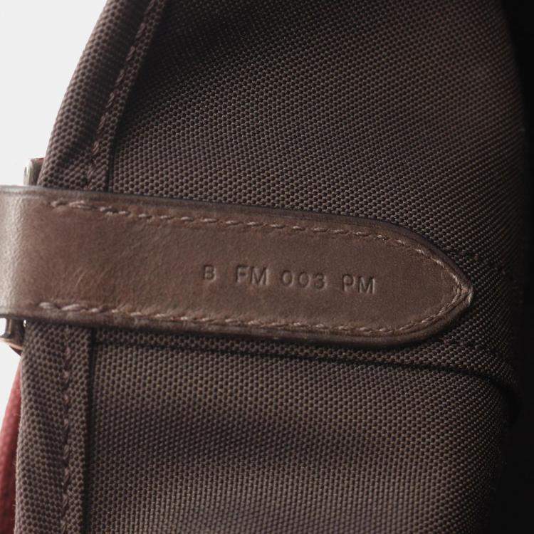 Pre Owned Hermes Sac De Pansage Groom Bordeaux Toile Military Tote Bag