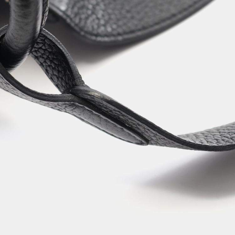 Pre Owned Hermes Lindy 30 Black Taurillon Clemence Leather Shoulder Bag
