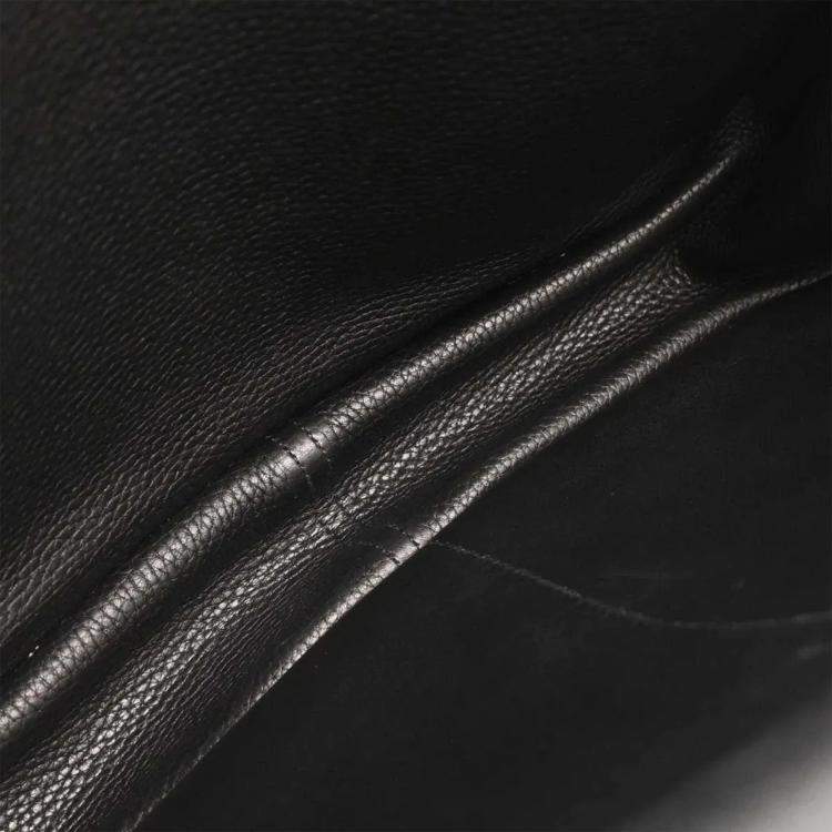 Pre Owned Hermes  Halzan 31 2way Black Taurillon Clemence Tote Bag