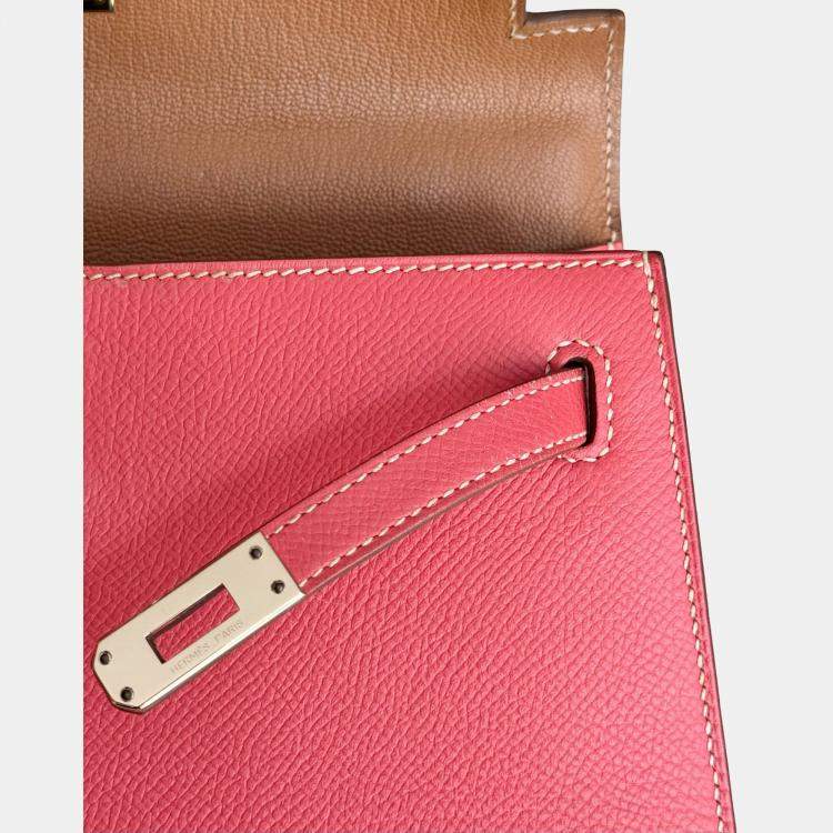 Pre Owned Hermes Kelly 25 Jaipur Pink Epsom Leather Light Gold Hardware