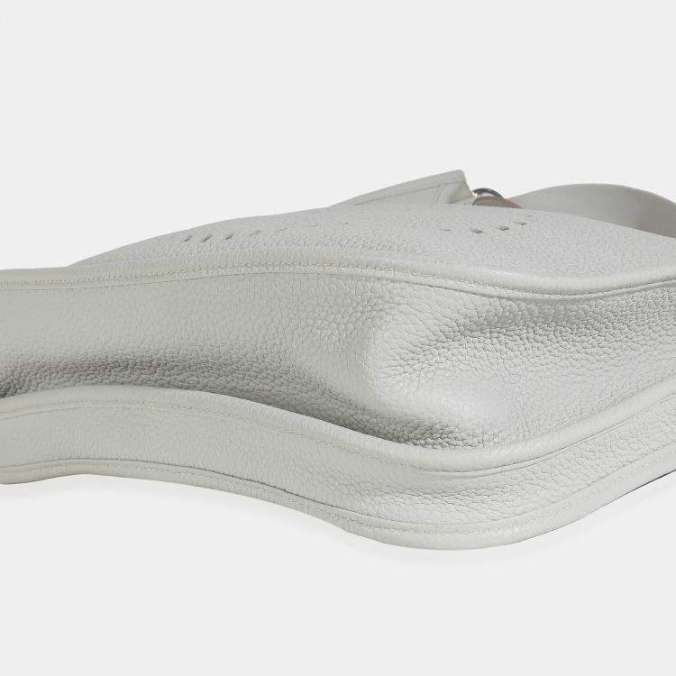 Pre Owned Hermes Gris Perle Clemence Evelyne III 29 PHW