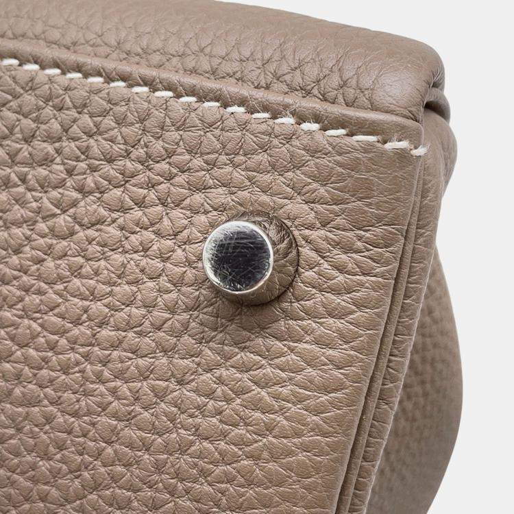 Pre Owned Hermes Kelly Retourne Etoupe Togo Leather Size 28