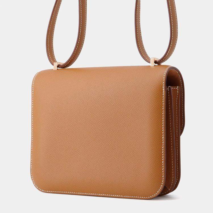 Pre Owned Hermes Constance 3 Miroir Gold Epsom Size Mini