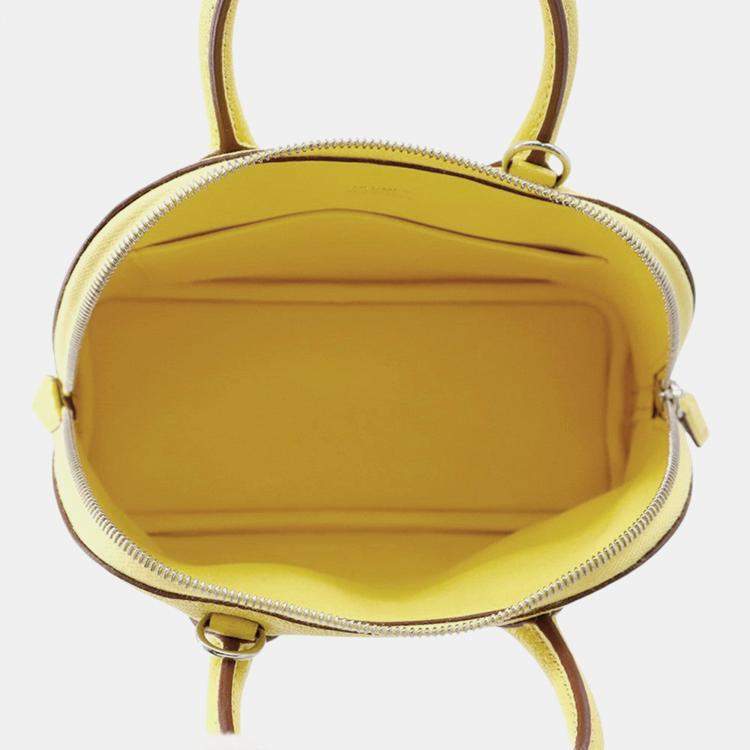 مملوكة مسبقًا Hermes Bolide 1923 Lime Chevre Myzore Goatskin Size Mini