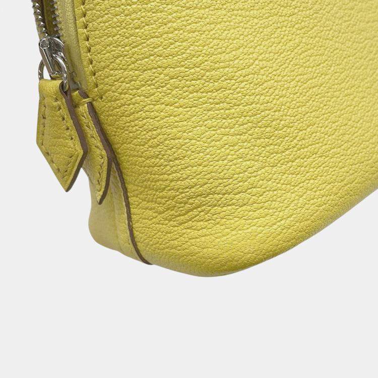 مملوكة مسبقًا Hermes Bolide 1923 Lime Chevre Myzore Goatskin Size Mini