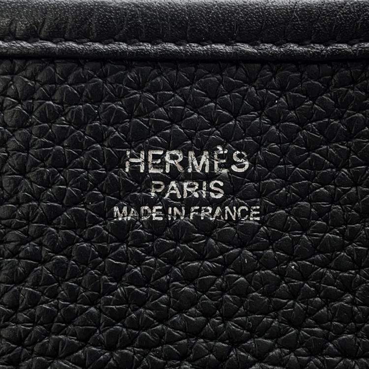 Pre Owned Hermes Evelyne3 Black Taurillon Clemence PM