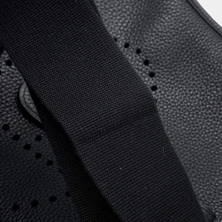 Pre Owned Hermes Evelyne3 Black Taurillon Clemence PM