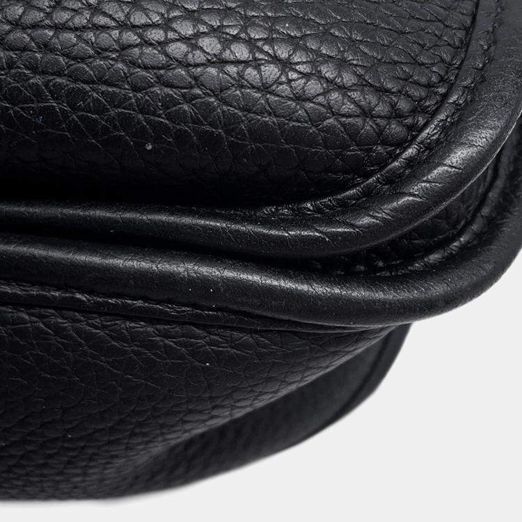 Pre Owned Hermes Evelyne3 Black Taurillon Clemence PM
