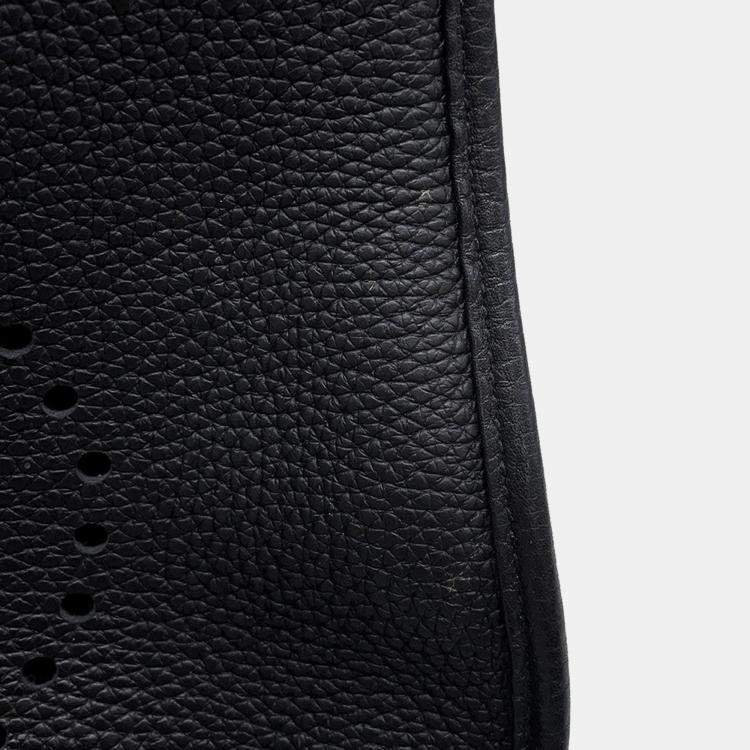 Pre Owned Hermes Evelyne3 Black Taurillon Clemence PM