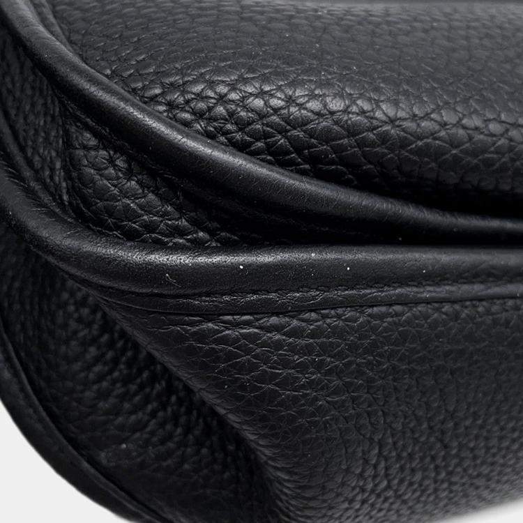 Pre Owned Hermes Evelyne3 Black Taurillon Clemence PM