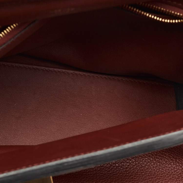 Pre Owned Hermès 24/24 21 Rouge H Evercolor and Swift Leather Bag