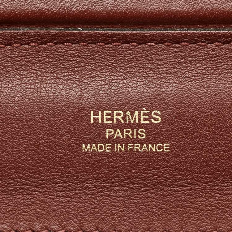 Pre Owned Hermès 24/24 21 Rouge H Evercolor and Swift Leather Bag