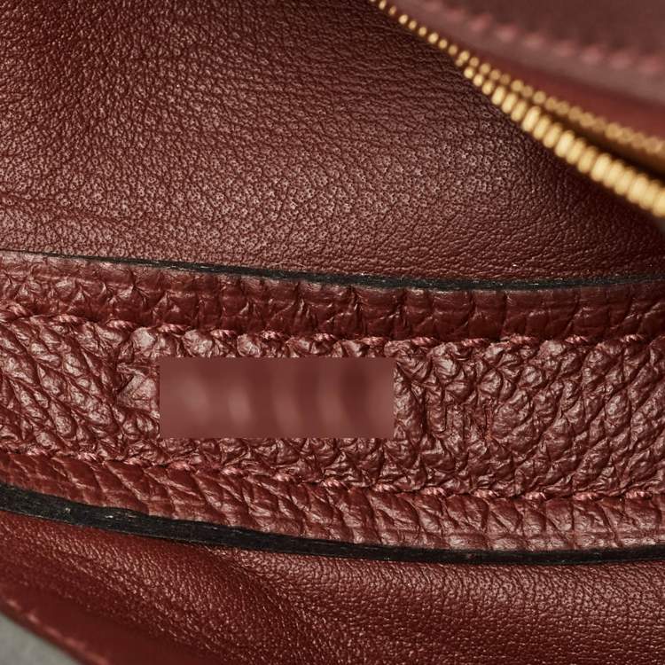 Pre Owned Hermès 24/24 21 Rouge H Evercolor and Swift Leather Bag