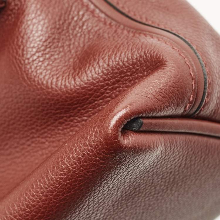 Pre Owned Hermès 24/24 21 Rouge H Evercolor and Swift Leather Bag