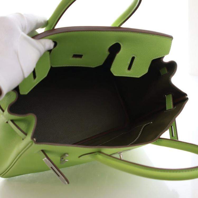 Pre Owned Hermes Kiwi Epsom Candy Birkin 30