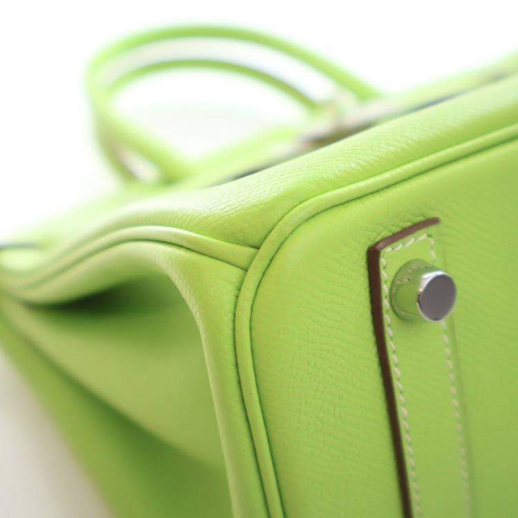 Pre Owned Hermes Kiwi Epsom Candy Birkin 30