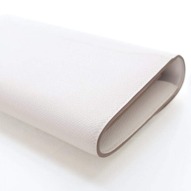 Pre Owned Hermes Gris Perle Epsom Constance To Go Wallet