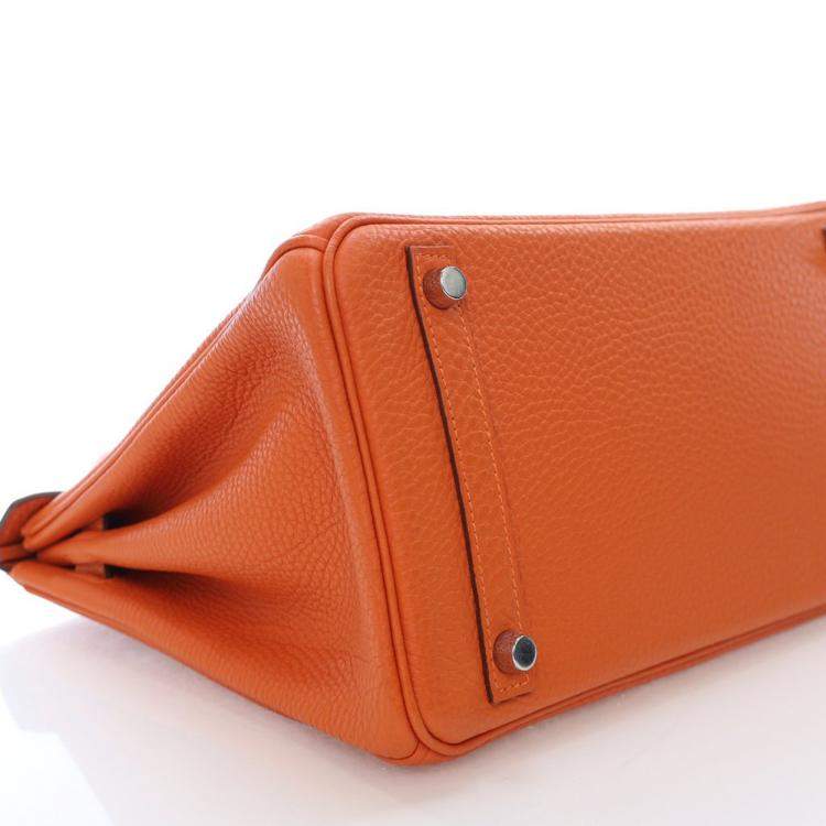 مملوكة مسبقًا Hermes Birkin 30 Orange Togo Bag 