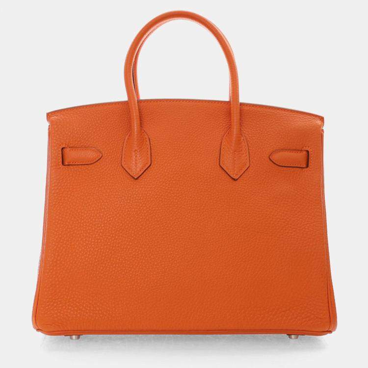 مملوكة مسبقًا Hermes Birkin 30 Orange Togo Bag 