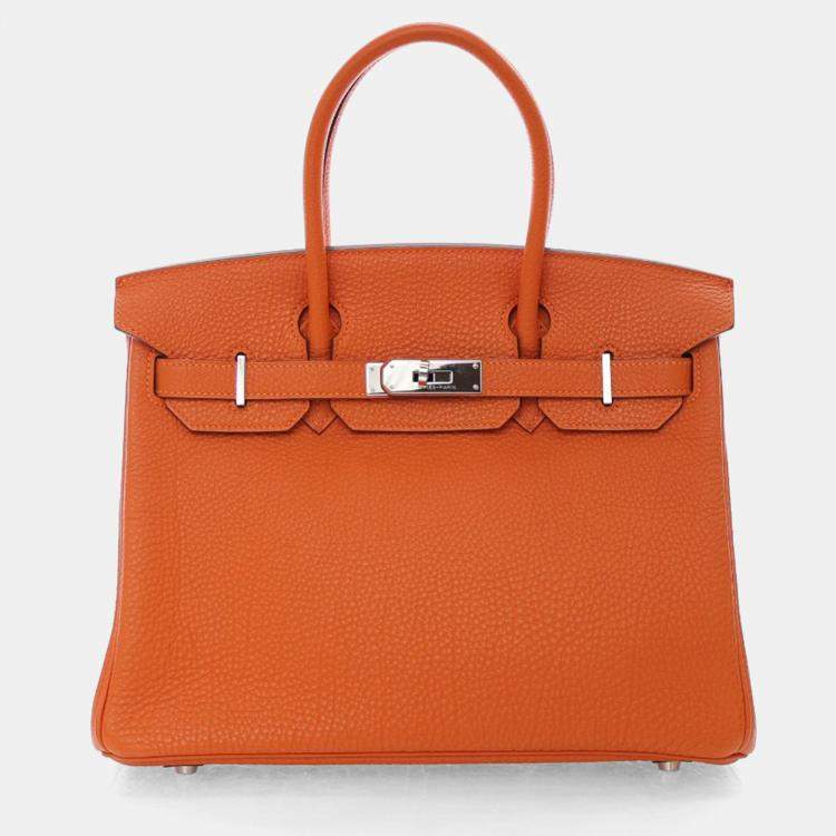 مملوكة مسبقًا Hermes Birkin 30 Orange Togo Bag 