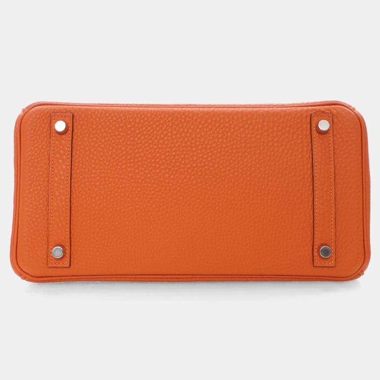 مملوكة مسبقًا Hermes Birkin 30 Orange Togo Bag 
