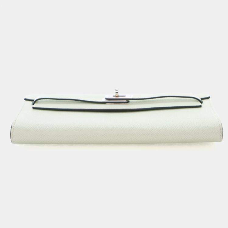 Pre Owned Hermes Vert Fizz Epsom Kelly To Go Wallet