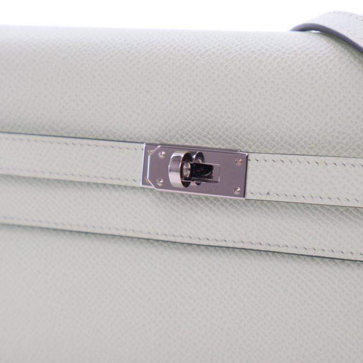 Pre Owned Hermes Vert Fizz Epsom Kelly To Go Wallet
