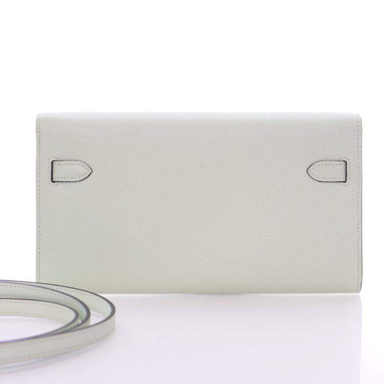 Pre Owned Hermes Vert Fizz Epsom Kelly To Go Wallet