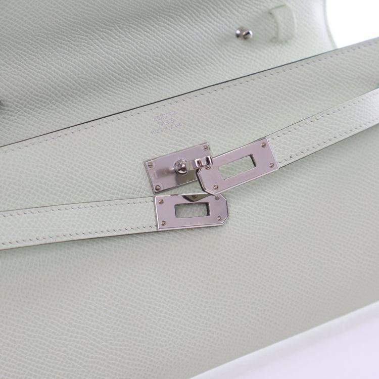 Pre Owned Hermes Vert Fizz Epsom Kelly To Go Wallet