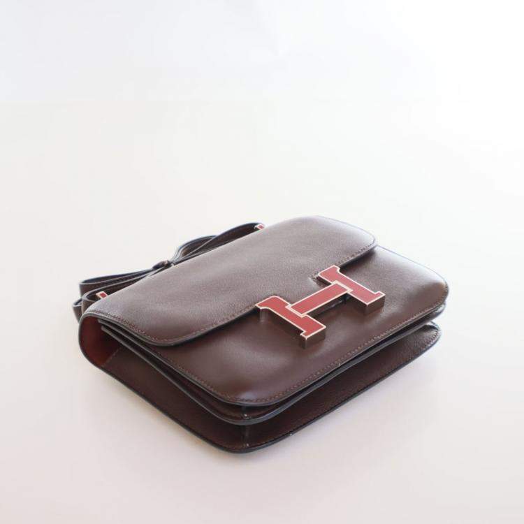 Pre Owned Hermes Rouge Sellier Swift Constance 18