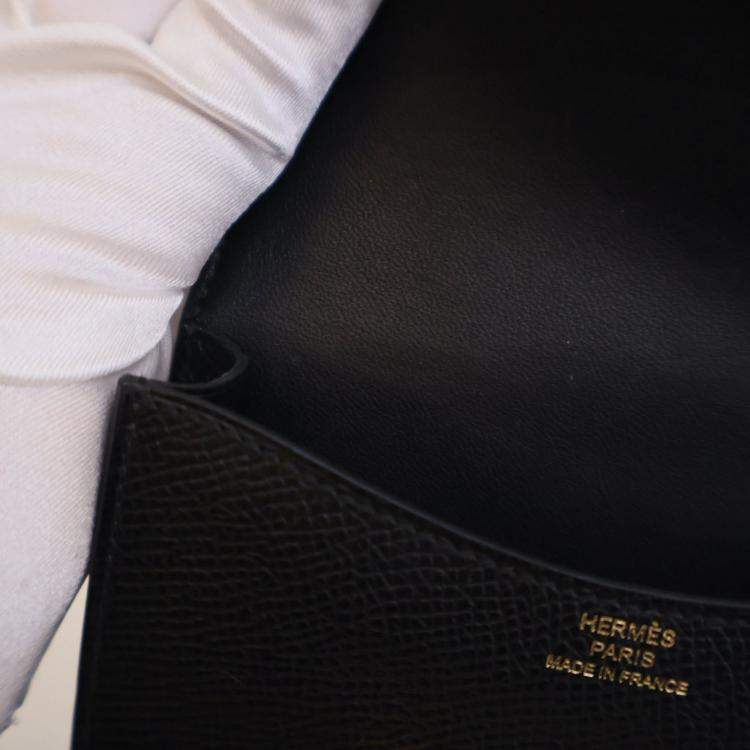 مملوكة مسبقًا Hermes Noir Epsom Constance Slim Wallet