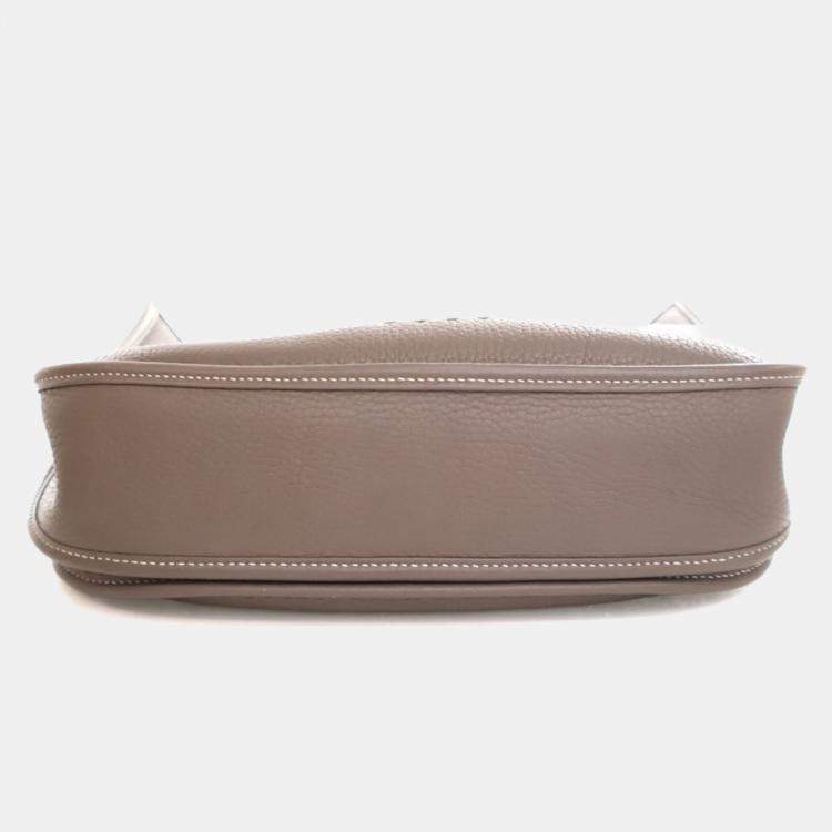 Pre Owned Hermes Etoupe Clemence Evelyne III PM