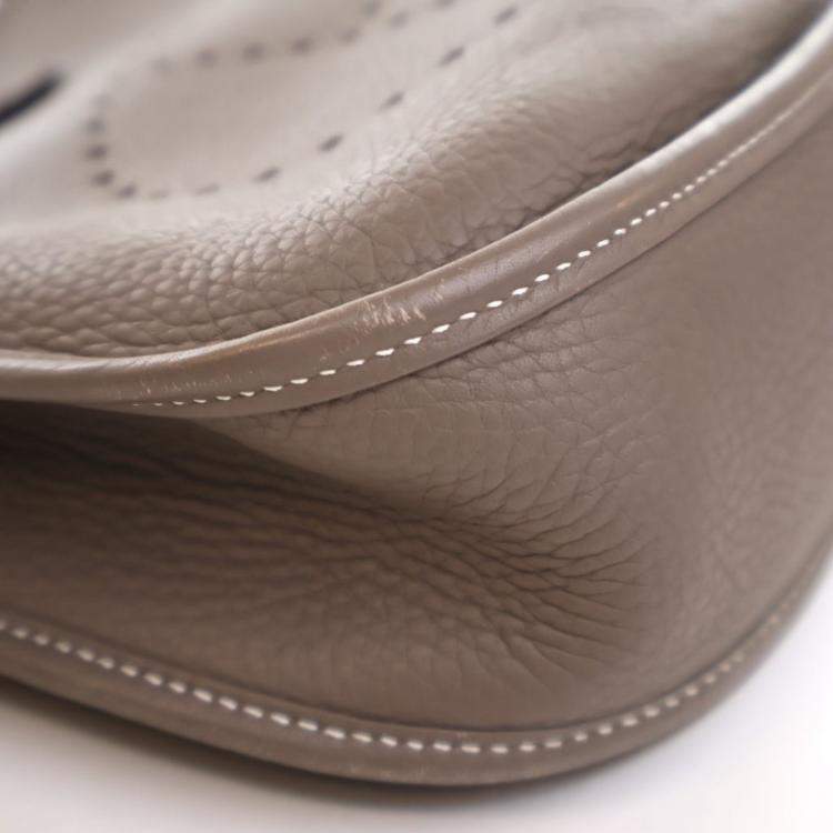 Pre Owned Hermes Etoupe Clemence Evelyne III PM