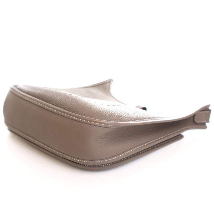 Pre Owned Hermes Etoupe Clemence Evelyne III PM