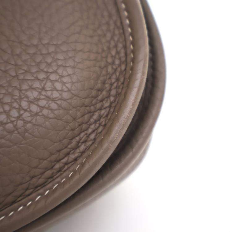 Pre Owned Hermes Etoupe Clemence Evelyne III PM