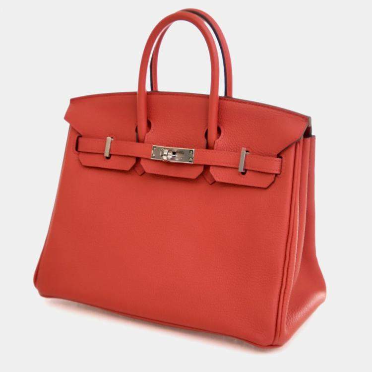 Pre Owned Hermes Rouge Tomate Togo Birkin 25
