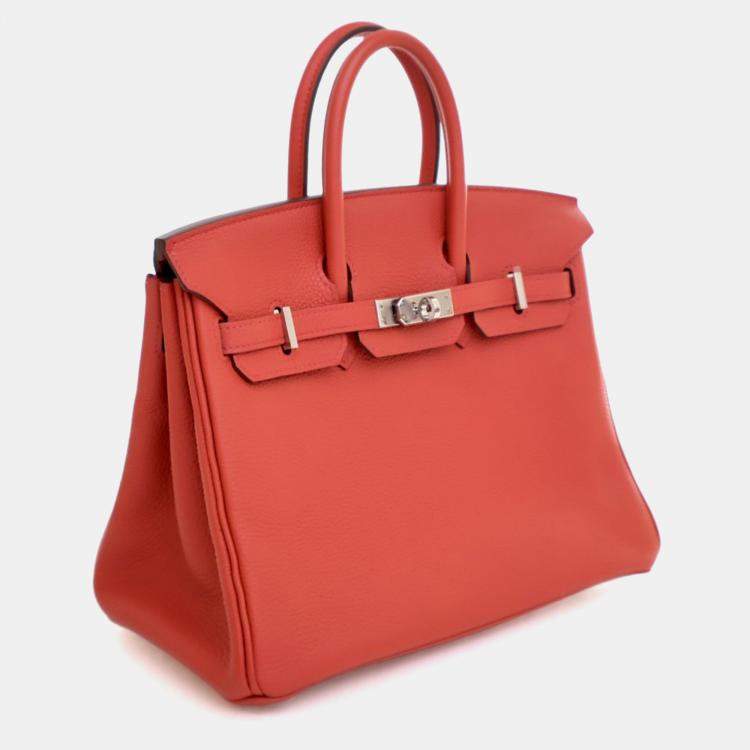 Pre Owned Hermes Rouge Tomate Togo Birkin 25