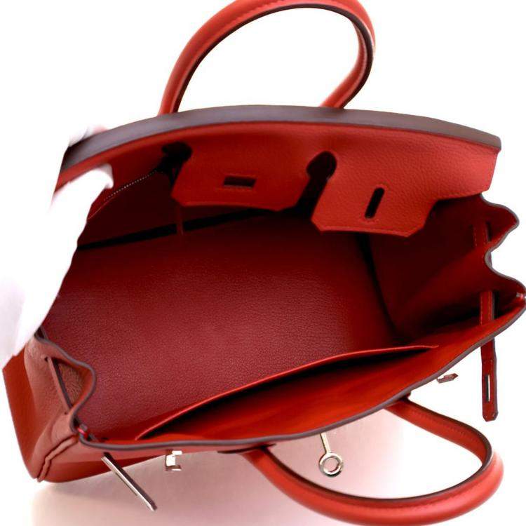 Pre Owned Hermes Rouge Tomate Togo Birkin 25