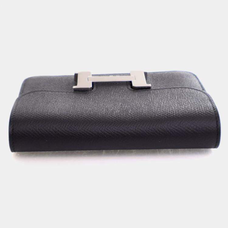 مملوكة مسبقًا Hermes Noir Epsom Constance Slim Wallet