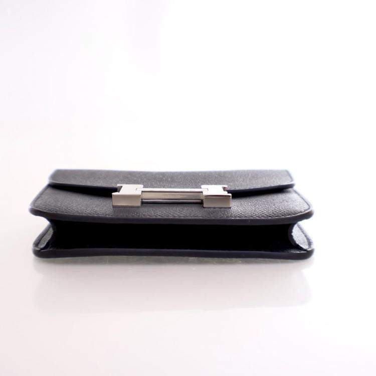 مملوكة مسبقًا Hermes Noir Epsom Constance Slim Wallet
